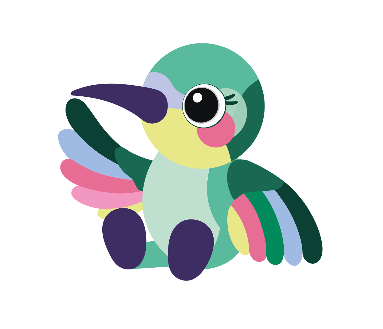 Lili, la colibrí mascota del Coloquio
